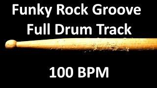 Funky Rock Groove Drum Beat 100 BPM Bass Guitar Backing Track #227